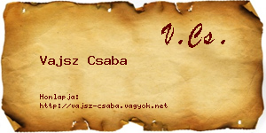 Vajsz Csaba névjegykártya